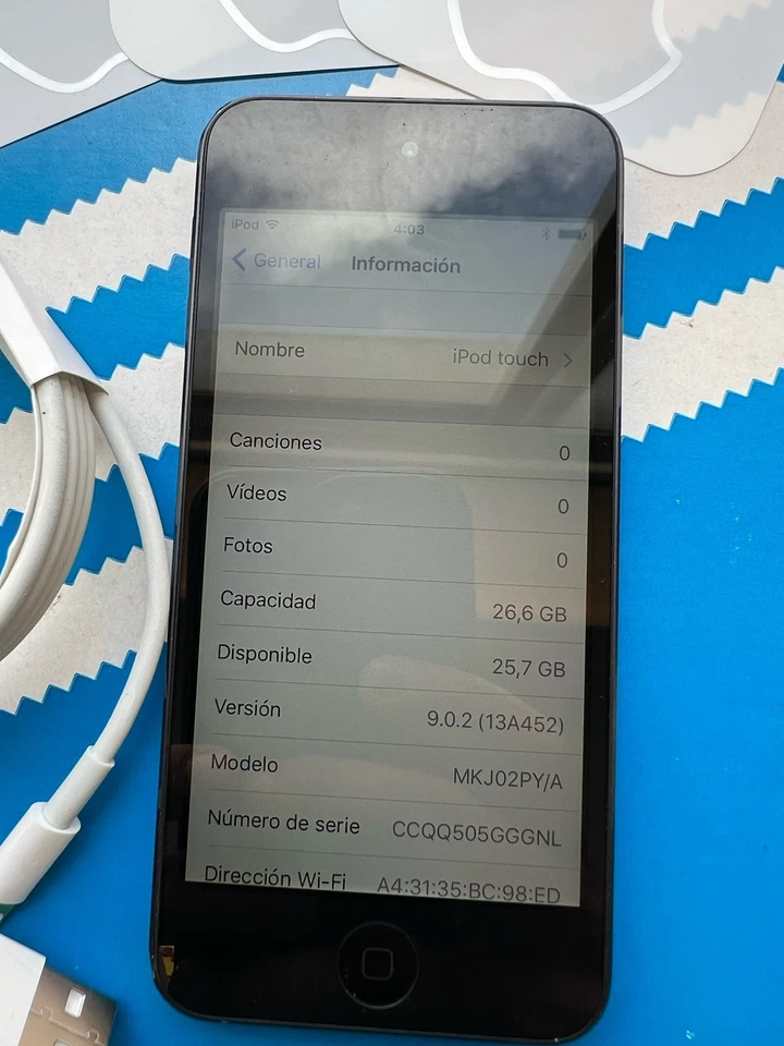 Apple iPod Touch 6th Generation 32GB Space Gray A1574 - Imagen 4 de 4