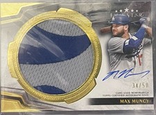 2024 Topps Five Star MAX MUNCY Jumbo Prime Game Used Auto Patch 34/50 