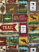 Summer Lodge Fabric BellaLu SSI Cotton 44W 1 ...