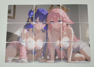 Raiden Shogun+Yae Miko Meika Beautyful Girl Card Puzzle