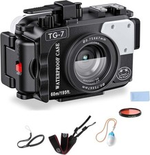 SeaFrogs 60m/195ft Professional Underwater Camera Housing Case for Olympus TG-7