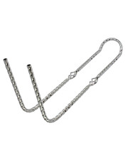 CHROME BIRDCAGED SQUARE TWISTED Sissybar 90 Degree Bent for 20" Lowrider Bikes