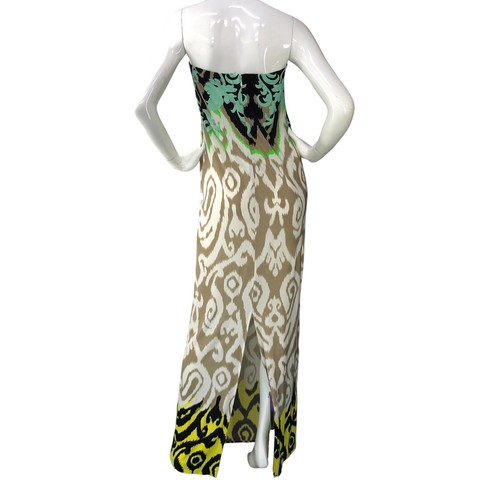 Tibi Womens Size S Dubai Desert Maxi Dress Strapless Paisley Print Multicolor - Picture 7 of 16