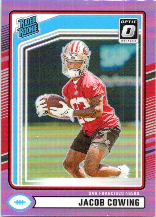 2024 Donruss - Rated Rookie Optic Preview Pink Prizm #378 Jacob Cowing