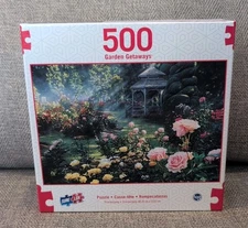 SureLox 500 Piece Jigsaw Puzzle Garden Getaways Floral Gazebo Roses New Sealed