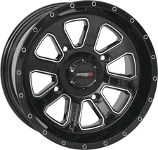 System 3 Offroad ST-4 Aluminum Wheel 14"x7" 4/156 4+3 Black Machined