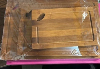 CZ Murphy Bamboo Cutting Board Set of 3   Small, Medium & Large Durable