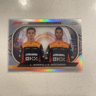 2022 Topps Chrome F1 Lando Norris Daniel Ricciardo Constructor Coalition McLaren