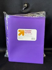 2 Pocket Plastic Folder with Prongs Purple Set of 24 Heavy Duty Letter Size