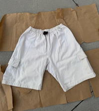 VTG Gramicci Cotton Belted Baggy Cargo Shorts Off White Men's Size M Made in USA