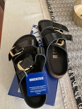 new birkenstock arizona big buckle gold tone ...