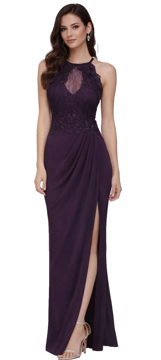 open lace back dress A Line Off the Shoulder Ombre Prom Dresses with Belt, Purple Gradient –  cherishgirls main image 1