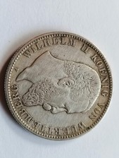 Deutsches Reich Silbermünze Wilhelm II. König von Württemberg 2 Mark 1904 F