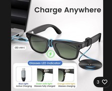 Charging Cable for Ray-Ban Meta Smart Glasses, USB-C Clip-On Contact 4.9FT/1.5M