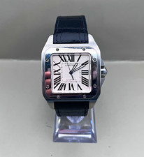 Cartier Santos 100 XL 38mm Automatic Steel White Dial Roman Watch Only