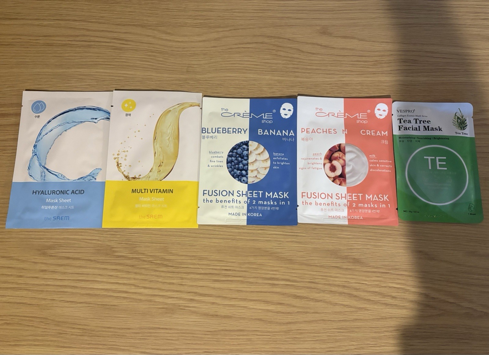 Assorted Korean Sheet Mask Bundle (4 Total)