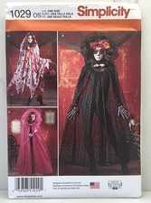 Simplicity 1029 Misses Cape Costumes One Size Halloween Cosplay