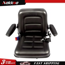 Tractor Forklift Seat Excavator Universal Adjustable Backrest Armrest