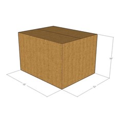 50 15x12x10 Kraft Brown Corrugated Shipping Boxes 32 ECT Single-Wall New