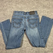 Levi's 511 Slim Jeans Boys 14 Regular 27x29 Blue Stretch Straight Leg Denim