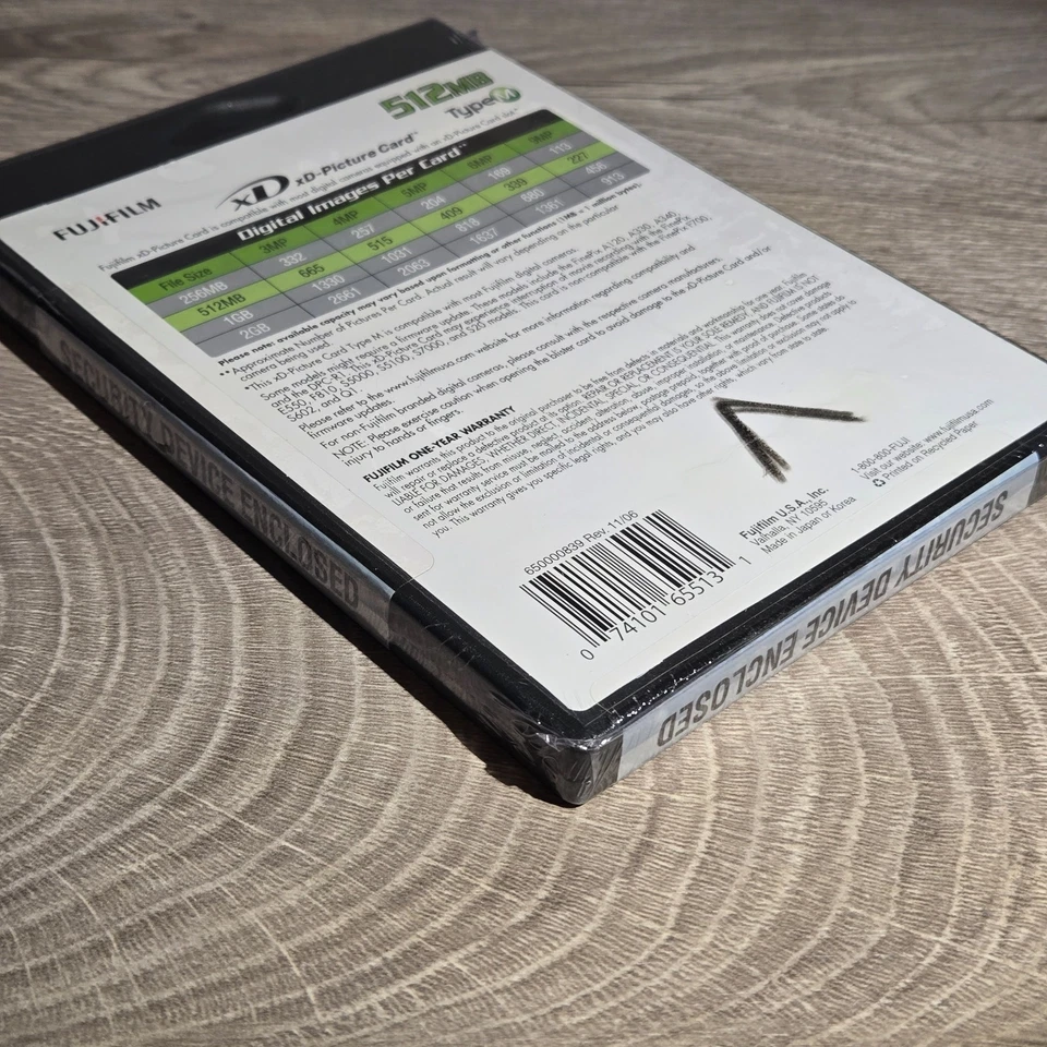 Fujifilm 512 MB Digital Camera xD Picture Memory Card (Type M) Brand New Sealed - Image 3 of 4