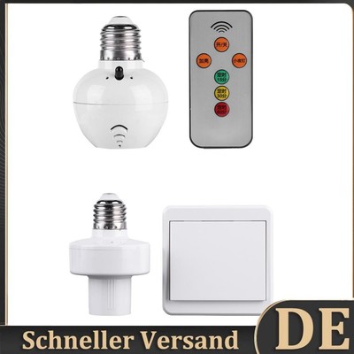 E27 Wireless Remote Control Light Lamp Holder Switch Socket Device for LED Bulb