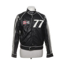 Dakota, Lederjacke, Herren, Größe: S, Schwarz/Weiß/Rot, Print #yoE