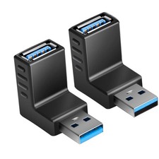 90 Degree USB 3.0 Adapter Converter Coupler Male to Female Up and Down Angle