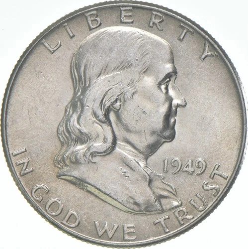 1949 Franklin Half Dollar AU 90% Silver *5538