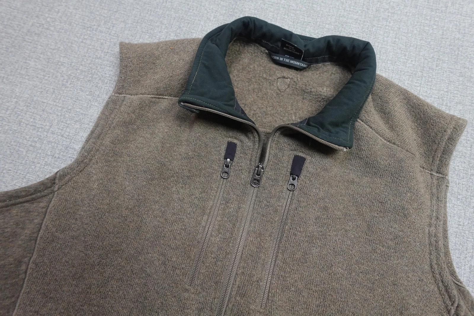 Kuhl Interceptr Fleece Vest Mens 2XL Brown Zip Pockets Outdoor Hiking Casual