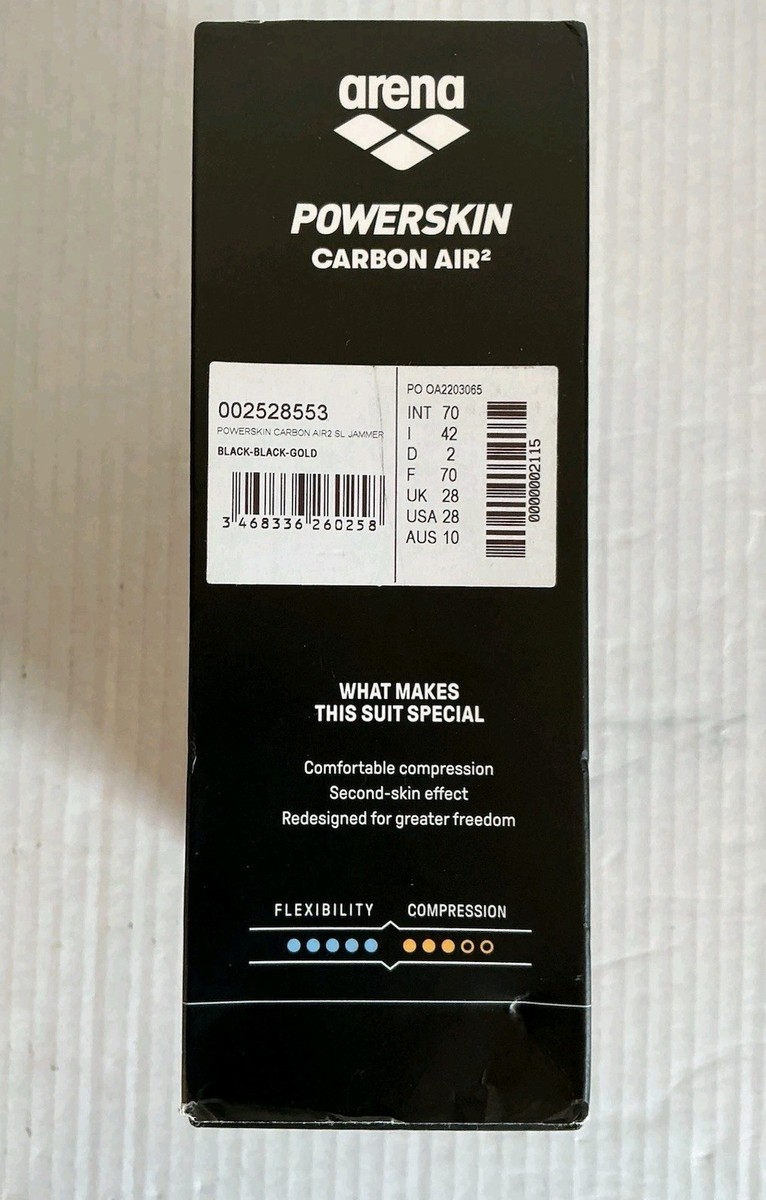Arena Powerskin Carbon Air2 Jammer Men's 28 Black Gold