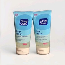 Clean  Clear Deep Action Exfoliating Cleanser  Oil Free  5 FL Oz  2 Pack