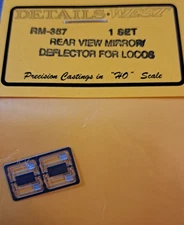 Details West RM-357 HO Locomotive Rear View Mirrors/Deflectors Photoetch Brass