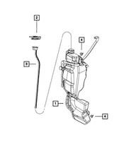Genuine Mopar Coolant Fluid Level Dipstick 68050782AA