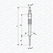 Glühkerze Metall- 062900136304 MAGNETI MARELLI für SMART FORTWO Cabrio