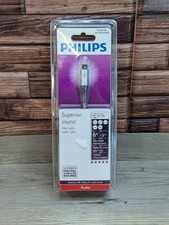 Philips 550 Series Superior Sound Fiber Optic Audio Cable 6ft 1.8M 3.5mm Adapter