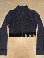 Lululemon Special Edition Define Black Jacket Cropped Gold SIZE 8