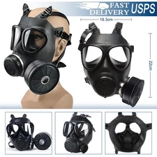 Full Face Gas Mask Soviet Military Army Respirator + 40mm Filter Air Protection