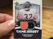  2007 UPPER DECK FOOTBALL CEDRIC BENSON UD GAME JERSEY CARD # UDGJ-CB