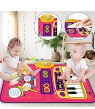 Kid Toys Touch Play Learn Singing Piano  Drum Keyboard Music Carpet Mat Blanket