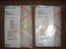 Ikea PS2014 Twin 2 Bed SETS Duvet Quilt Covers Pillowcases Light Tan Multicolor