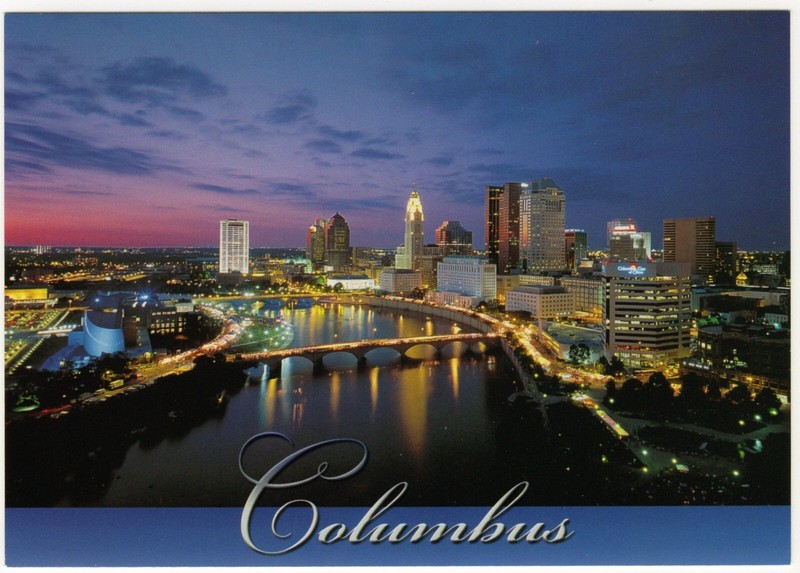 Postcard: Columbus, Ohio as viewed from Miranova, downtown