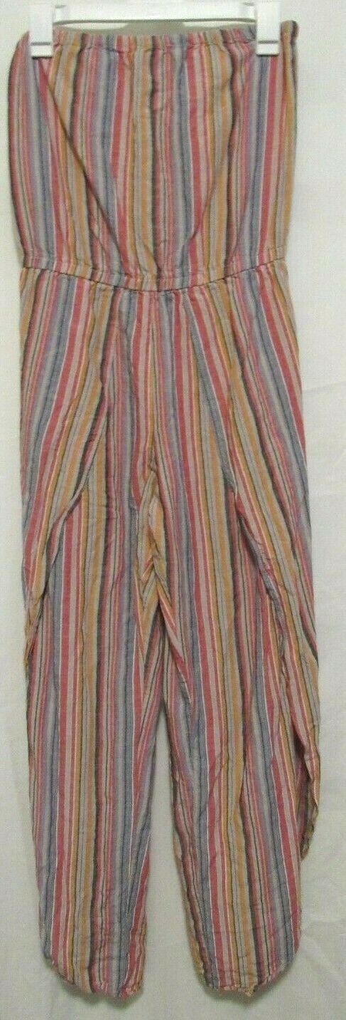 Drew Multicolored Striped Strapless Split Leg Jum… - image 1