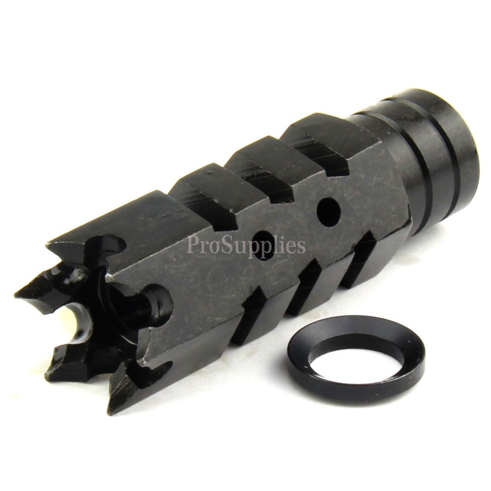 223 Shark Muzzle Brake with 1/2x28 Thread and Crush Washer