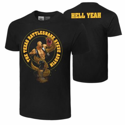 Stone Cold Steve Austin WWE Authentic Texas Rattlesnake Mens Black T-Shirt