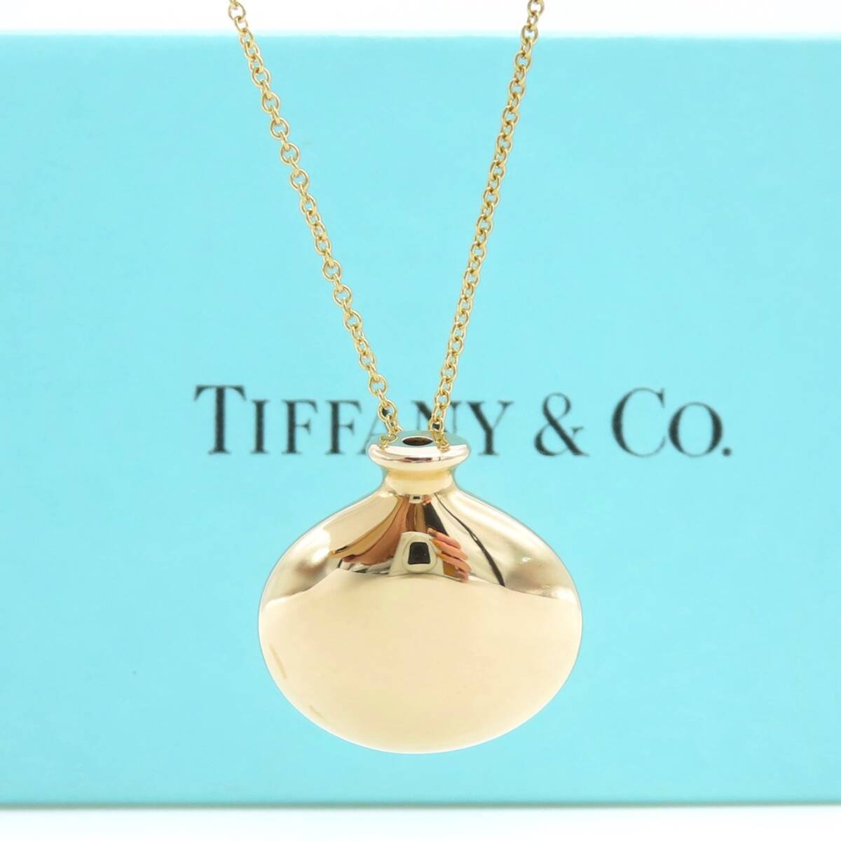 Tiffany & Co. Perfume Bottle Necklace 18k Yellow Gold Auth w Tiffany & Co. Perfume Bottle Necklace 18k Yellow Gold Auth w