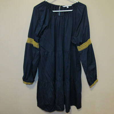Elizabeth and James Blue Embroidered Tiered Boho Peasant Short