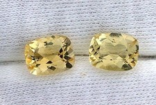 ONE 9x7 9mm x 7mm Cushion Cut Natural Golden Citrine Gem Stone Gemstone EBS2017