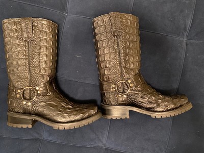 faux alligator boots