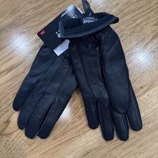 Thinsulate Size S black leather gloves with elastic wrist